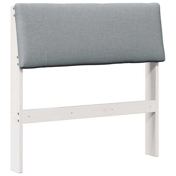 vidaXL Tête de lit capitonnée Gris clair 80 cm Pin massif
