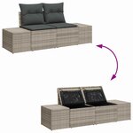 vidaXL Ensemble de canapé de jardin 6 Pièces Gris clair 55 x 62 x 69 cm