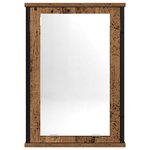 vidaXL Armoire à miroir de salle de bain vieux bois bois d'ingénierie