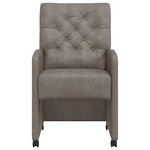 vidaXL Chaises de salle à manger 2 Pièces Gris 58 x 67 x 97 cm Faux cuir