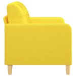 vidaXL Canapé à 2 places Jaune clair 120 cm Tissu