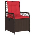 vidaXL Ensemble de salle à manger pour jardin 9 Pièces Marron polyrotin