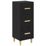 vidaXL Buffet Chêne noir 34 5 x 34 x 90 cm Bois d'ingénierie