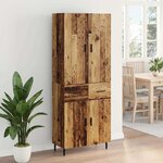 vidaXL Haut Armoire avec tiroir Bois Ancien 69 5 x 34 x 180 cm
