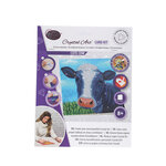 CRYSTAL ART Kit carte broderie diamant 18x18cm Vache