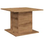 vidaXL Table basse chêne artisanal 55 5x55 5x40 cm bois d'ingénierie