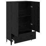 vidaXL Haut Armoire avec tiroir Chêne noir 70 x 31 x 115 cm
