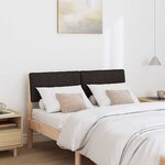 vidaXL Tête de lit capitonnée Noir 120 cm Pin massif