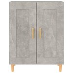vidaXL Buffet Gris béton 69 5x34x90 cm Bois d'ingénierie