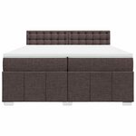 vidaXL Sommier à lattes de lit avec matelas Marron foncé 200x200 cm