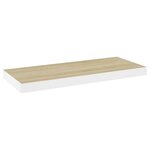 vidaXL Étagère murale flottante chêne et blanc 60x23 5x3 8 cm MDF