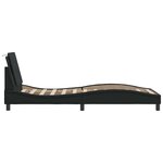 vidaXL Cadre de lit sans matelas Zadar noir 90x200 cm similicuir