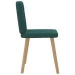 vidaXL Chaises à manger lot de 6 vert foncé tissu