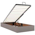 VidaXL Cadre de lit ottoman avec matelas taupe 200x200cm tissu