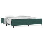 vidaXL Lit boxspring avec matelas Vert foncé 200 x 200 cm Velours