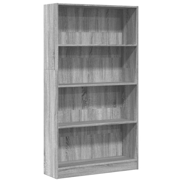 vidaXL Bibliothèque sonoma gris 80x24x143 cm bois d'ingénierie
