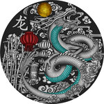Pièce de monnaie en Argent 2000 Francs g 93.3 (3 oz) Millésime 2024 Lucky Charm YEAR OF THE DRAGON