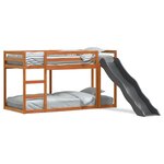 vidaXL Lit superposé avec toboggan/échelle 90x200 cm bois pin massif