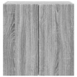 vidaXL Meuble TV mural Gris Sonoma 59 5 x 31 x 60 cm Bois d'ingénierie