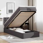 VidaXL Lit ottoman avec matelas gris 90x190 cm similicuir