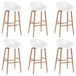 vidaXL Ensemble de bar 7 Pièces Noir et blanc