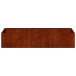 vidaXL Jardinière rouillé 200x80x40 cm acier inoxydable