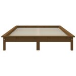 vidaXL Cadre de lit sans matelas marron miel 200x200 cm bois massif