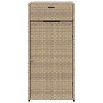 vidaXL Armoire de rangement de jardin beige 55x55x111cm résine tressée