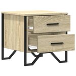 vidaXL Tables de chevet 2 Pièces chêne sonoma 40x41x40 cm bois ingénierie