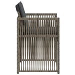 vidaXL Chaises de jardin avec coussins lot de 4 gris résine tressée