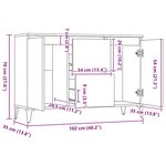 vidaXL Buffet Sonoma gris 102x35x70 cm Bois d'ingénierie