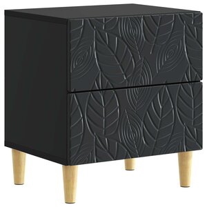 vidaXL Table de chevet Noir 43 x 34 5 x 48 cm Bois d'ingénierie