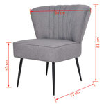vidaXL Chaise de cocktail gris clair tissu