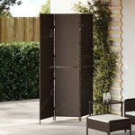 vidaXL Paravent Pliant Manuel Marron 146 x 180 cm. polyrotin