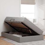 vidaXL Lit avec rangement et matelas Taupe 120 x 200 cm Polyester