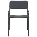 vidaXL Chaises de jardin 2 Pièces Anthracite 51 x 55 x 81 cm Acier