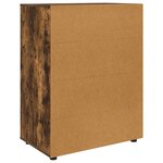 vidaXL Armoires de rangement 2 Pièces Chêne fumé 80 x 48 x 105 cm