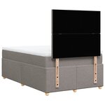 vidaXL Sommier à lattes de lit avec matelas Taupe 120x200 cm Tissu