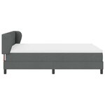 vidaXL Lit à ressorts avec matelas Gris foncé 140 x 190 cm tissu