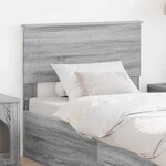 vidaXL Tête de lit Gris Sonoma 90 cm Bois d'ingénierie