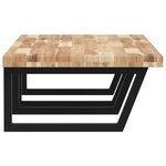 vidaXL Étagère de vasque murale acier et bois massif d'acacia