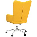 Vidaxl chaise de relaxation jaune moutarde tissu