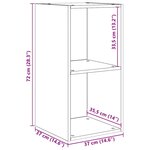 vidaXL Meuble TV mural 4 Pièces chêne artisanal 37 x 37 x 72 cm