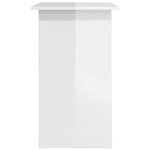 vidaXL Bureau Blanc brillant 80x45x74 cm Bois d’ingénierie