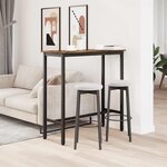 vidaXL table Chêne fumé 100 x 40 x 100 5 cm Bois d'ingénierie et acier