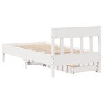 vidaXL Cadre de lit sans matelas blanc 90x190 cm bois de pin massif