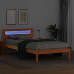 vidaXL Cadre de lit Marron cire 75 x 190 cm Bois massif en pin