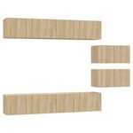 vidaXL Ensemble de meubles TV 6 Pièces Chêne sonoma Bois d'ingénierie