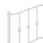 vidaXL Cadre de lit métal avec tête de lit blanc 200x200 cm