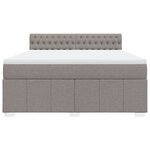 vidaXL Sommier à lattes de lit avec matelas Taupe 180x200 cm Tissu